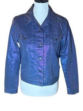 Levi's Women's Original Trucker Jacket in Candy Coated Iridescent Purple, S
